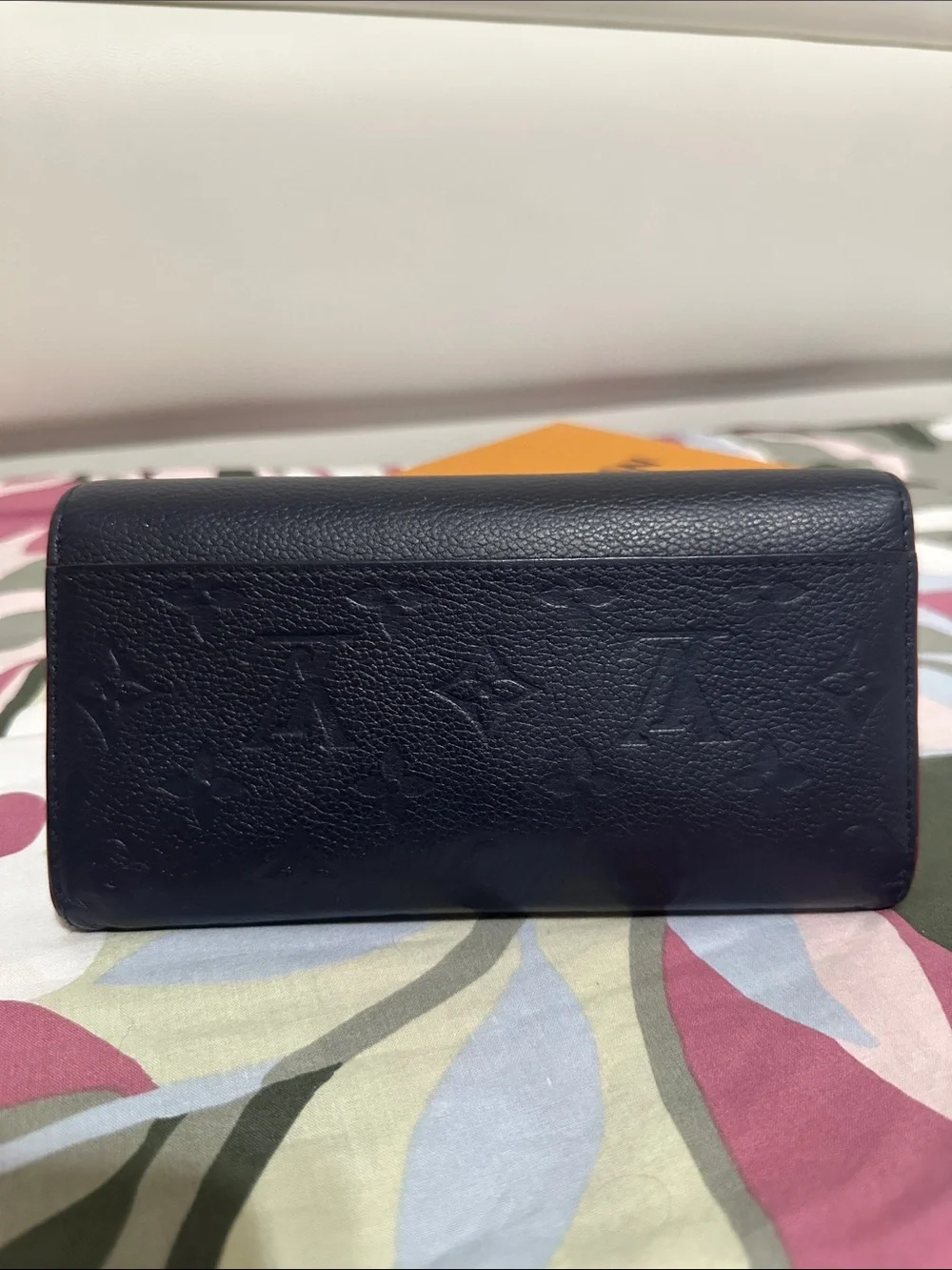Louis Vuitton Navy Blue Emprente Leather Wallet